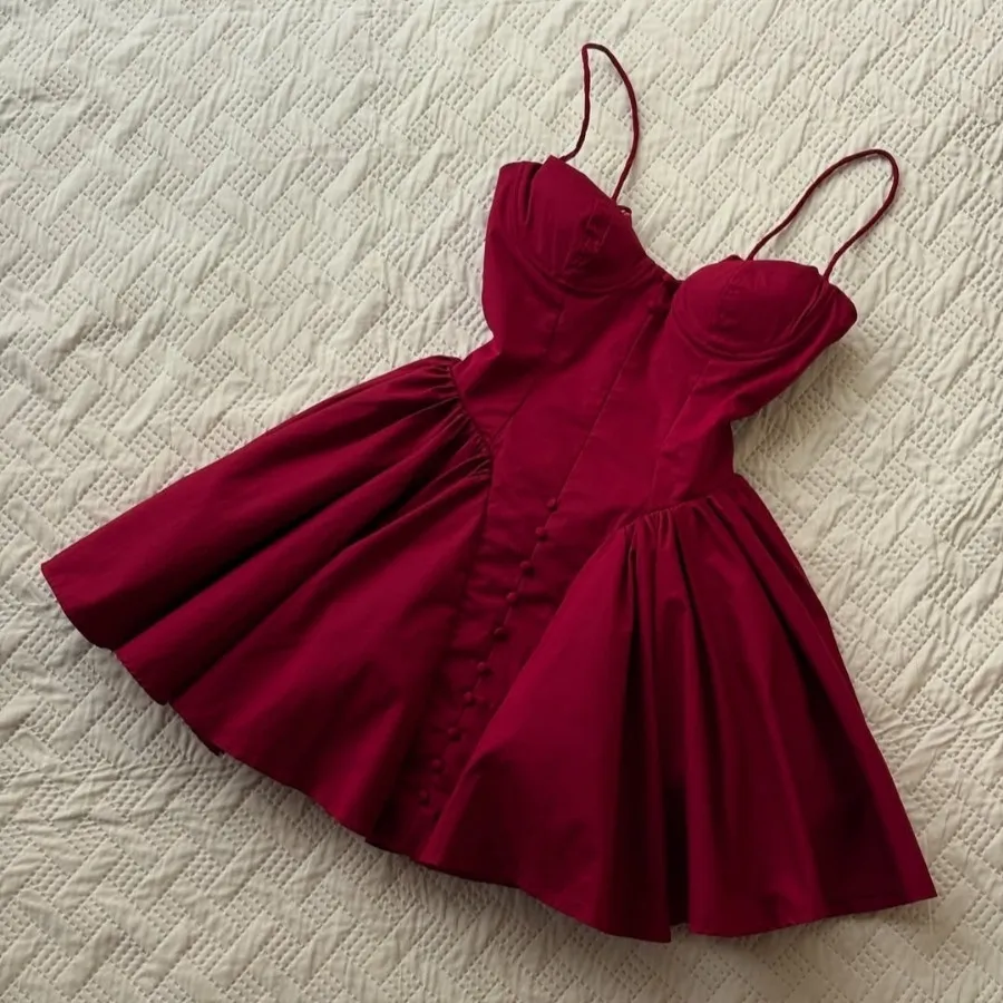 پیراهن مجلسی قرمز عروسکی