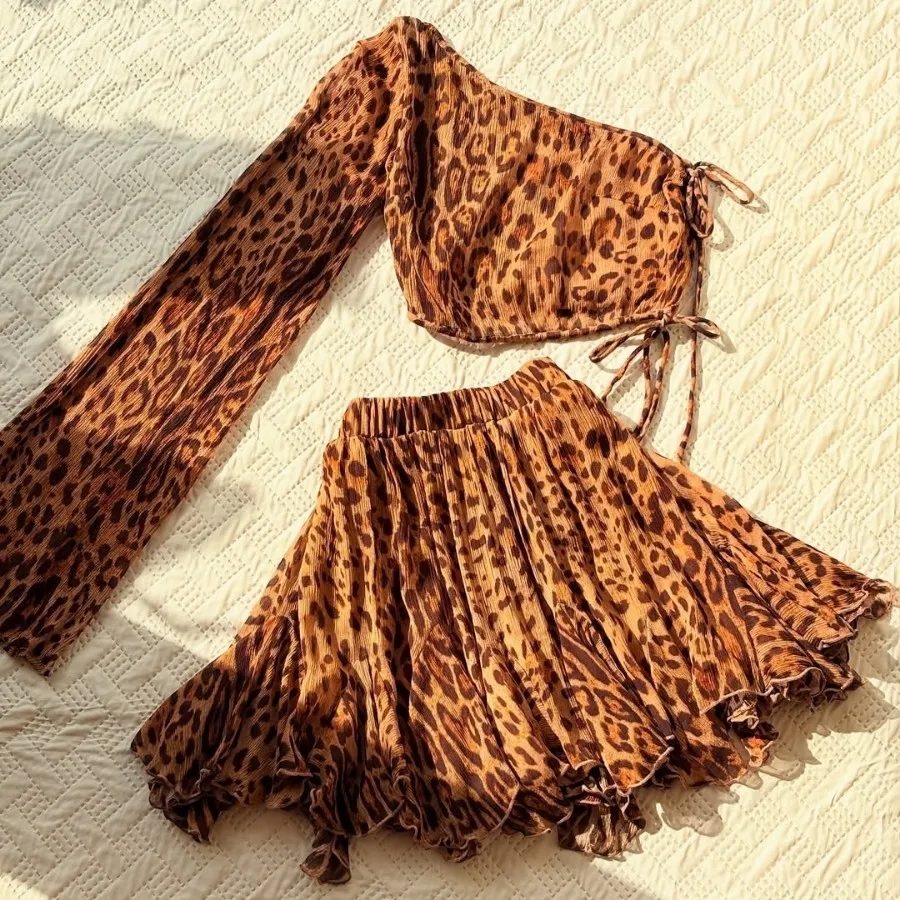 دامن نیم تنه پلنگی مجلسی