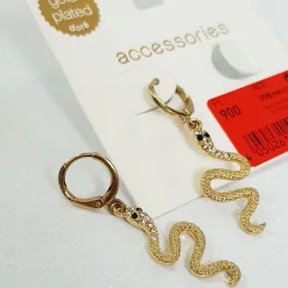 گوشواره مار روکش طلا