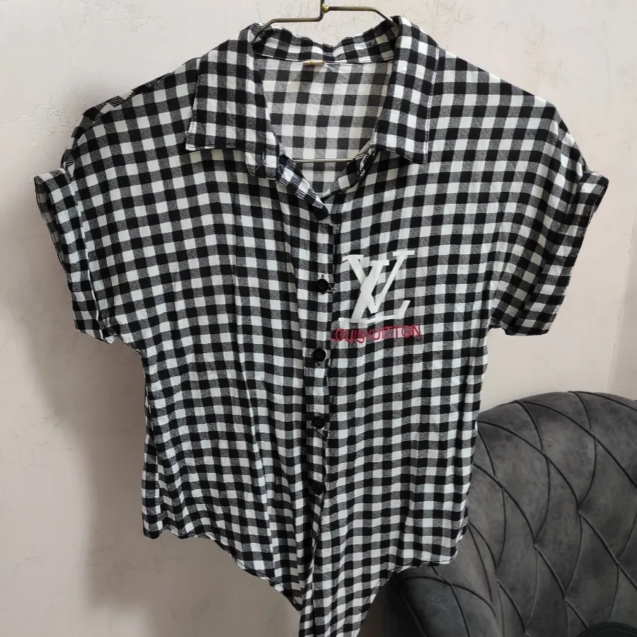 کراپ شومیز چهارخونه