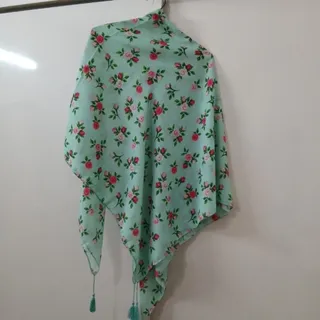 روسری نخی سبز قواره 140
