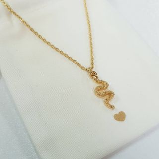 گردنبند آویز مار روکش طلا
