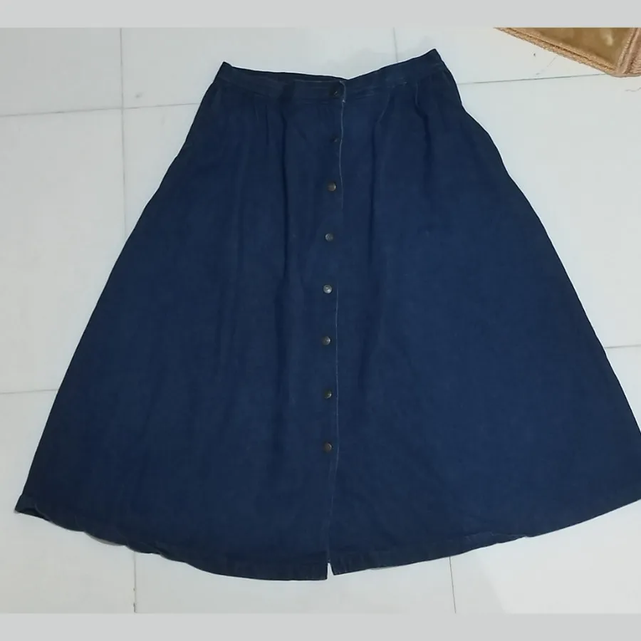 دامن جین جلودکمه