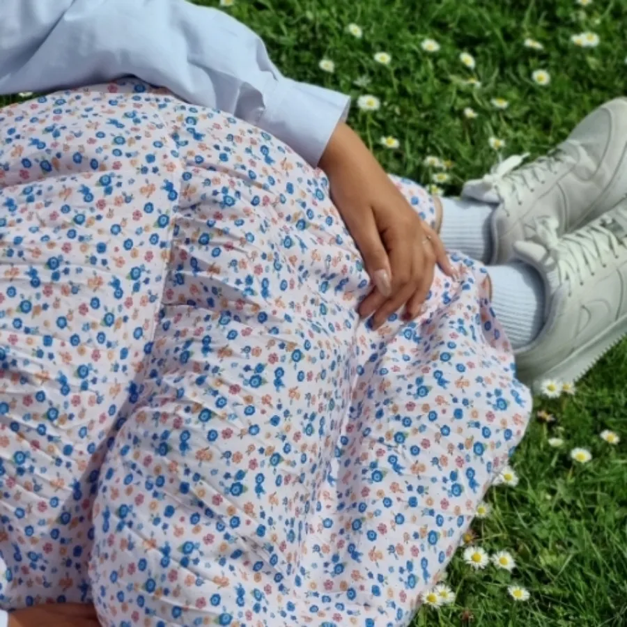 دامن چین دار گلگلی