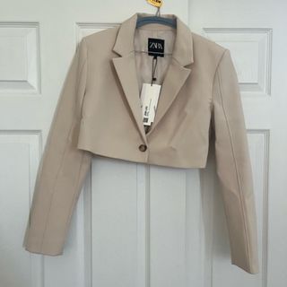 کت کراپ کرمی زارا Zara