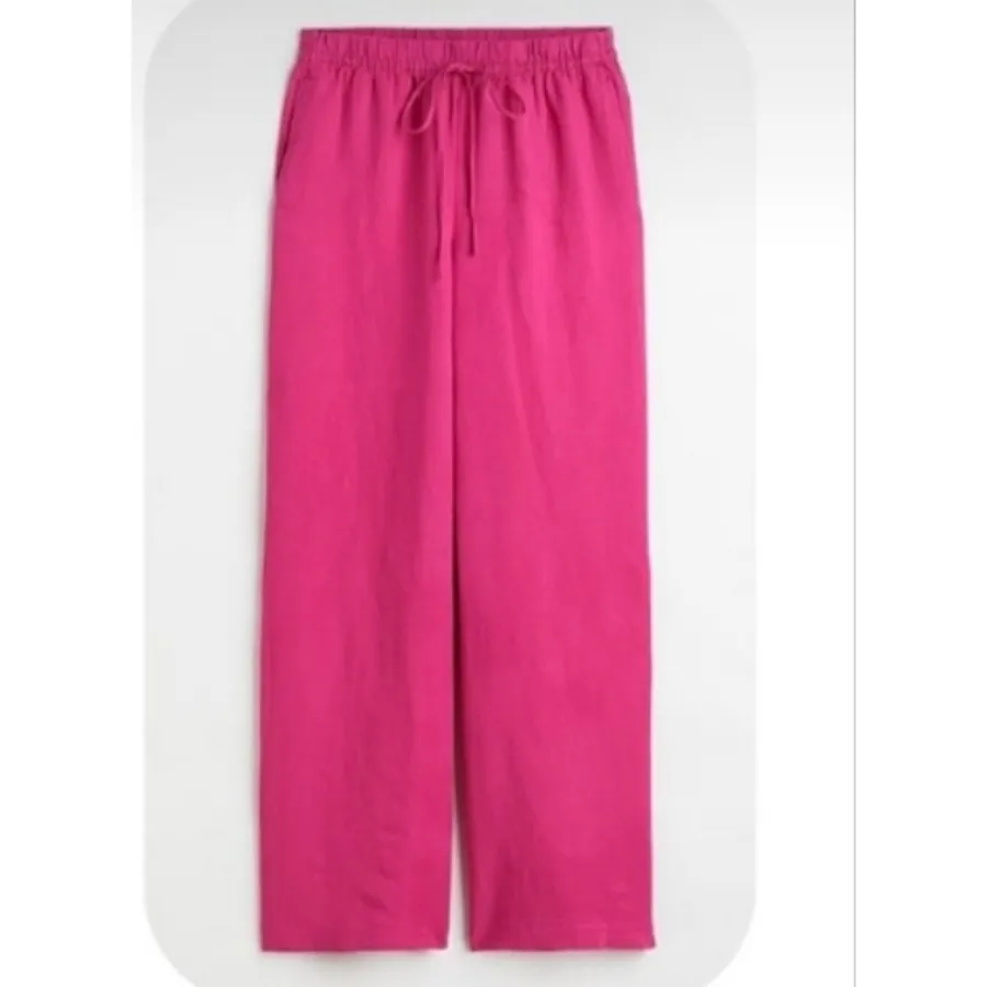 شلوار لینن سرخابی