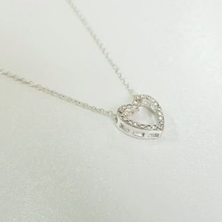گردنبند قلب نقره ای 3بعدی