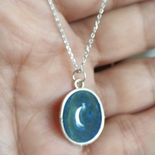 گردنبند نقره ماه