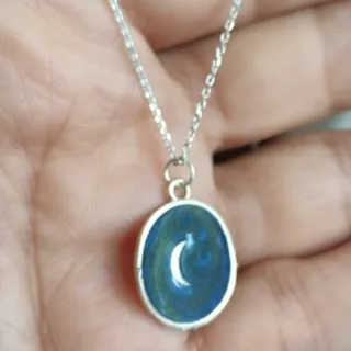 گردنبند نقره ماه