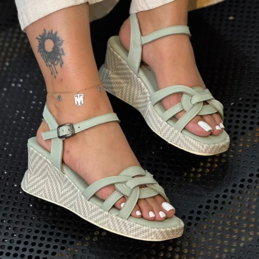 صندل تابستونی شیک سبز