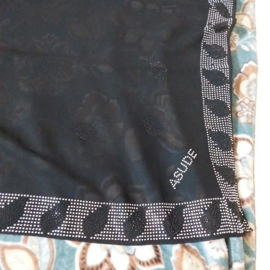 روسری حریر مشکی