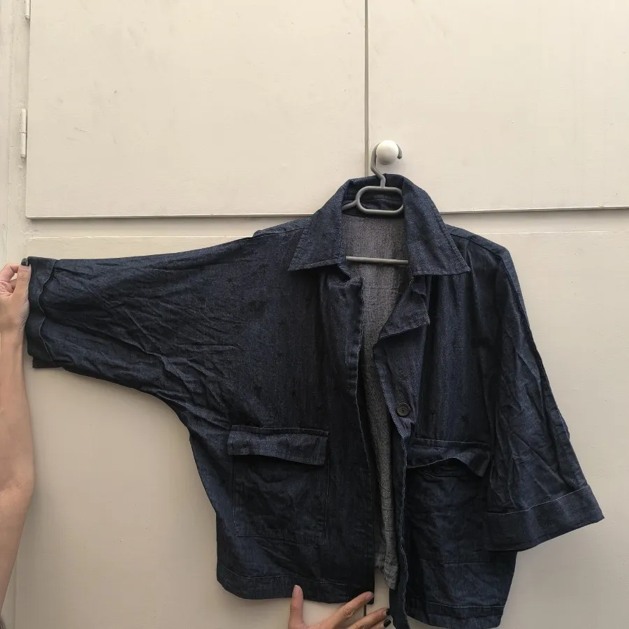 کت کوتاه جین تیره