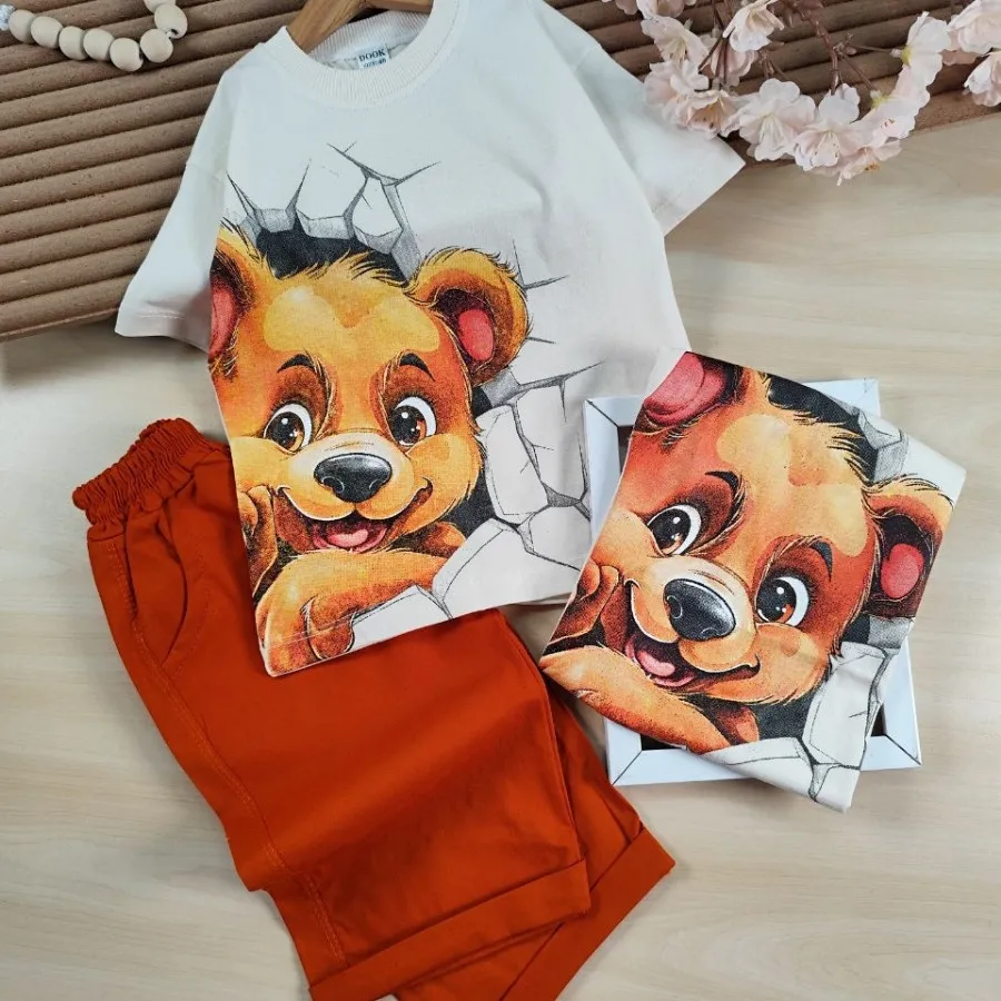 تیشرت شلوارک خرس خوشحال