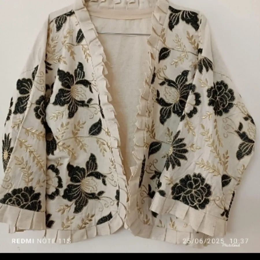 کت لینن سوزن دوزی