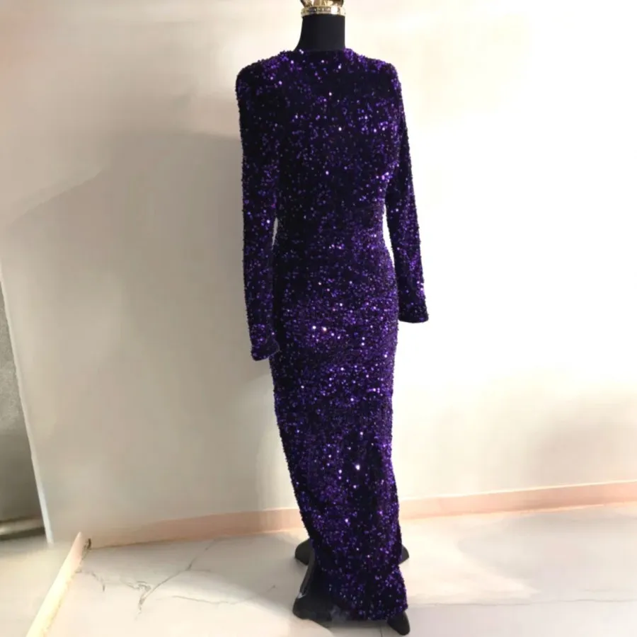 پیراهن مخمل تمام پولک