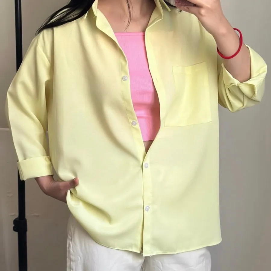 شومیز  زرد کره ای