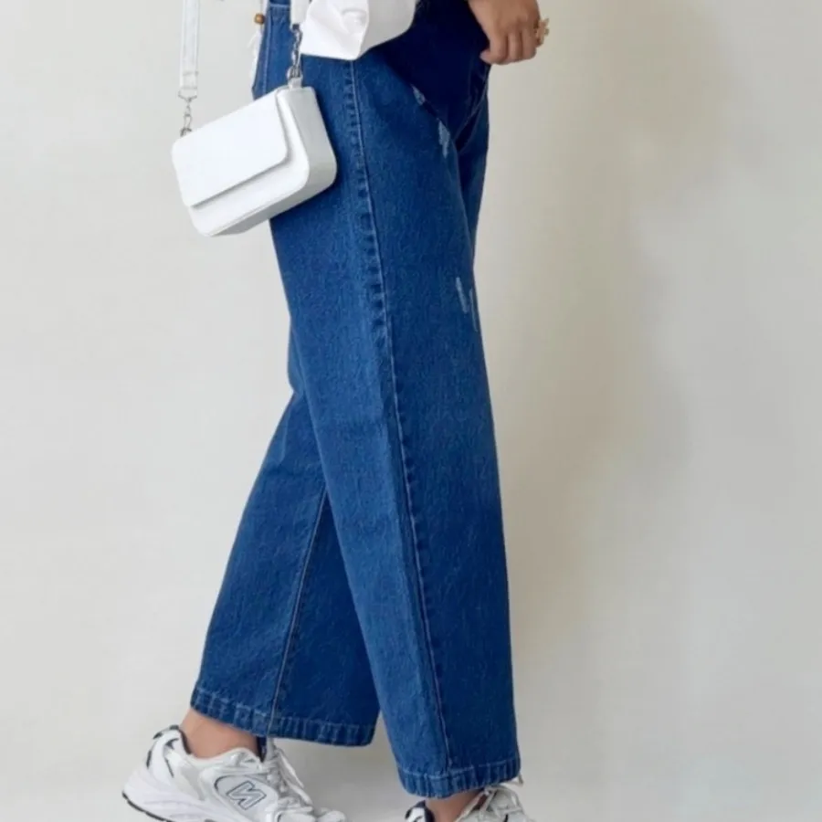 شلوار واید سورمه ای