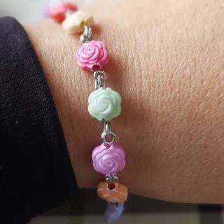 دستبند گل رز