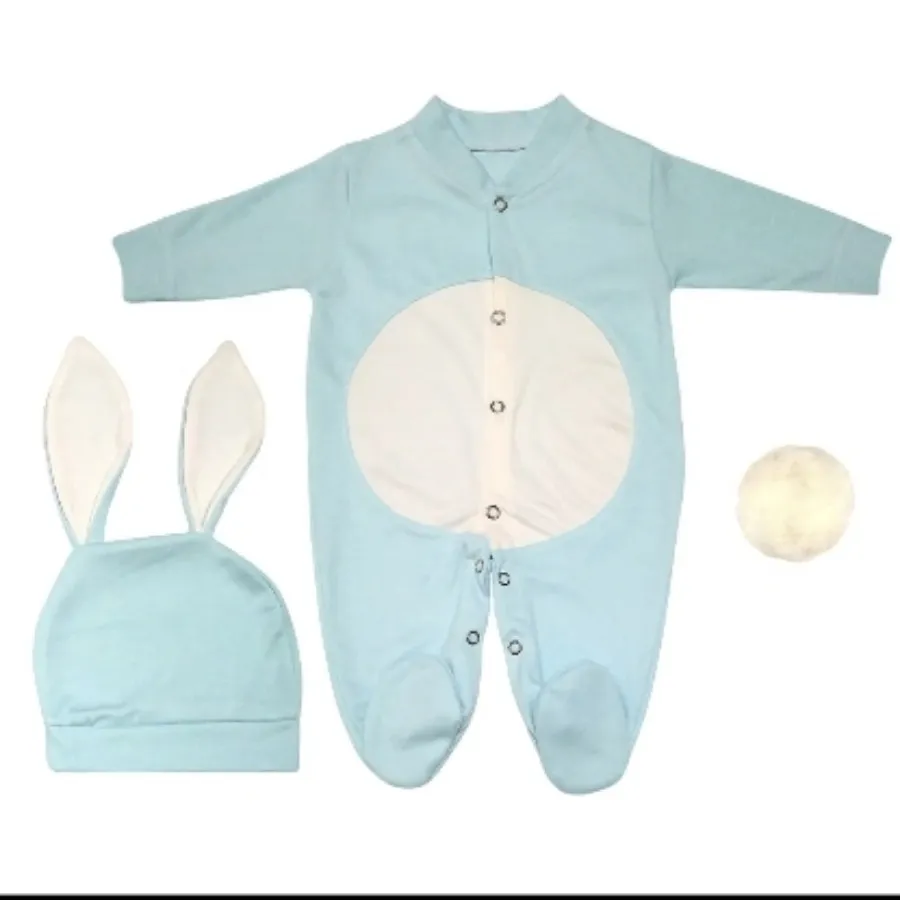 سرهمی خرگوشی نوزاد و کلاه