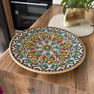 بشقاب مینا کاری