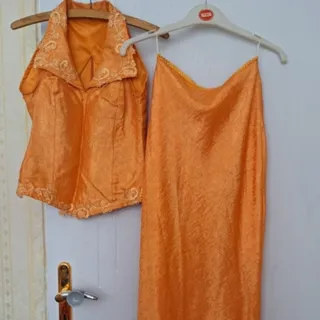 تاپ دامن مجلسی نارنجی