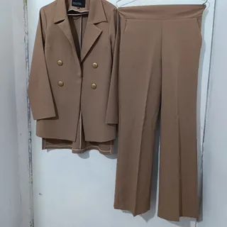 مانتو شلوار رنگ موکا