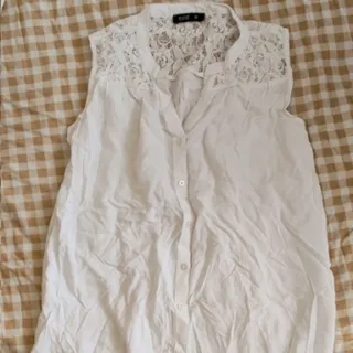 شومیزبدون استین یقه گیپور