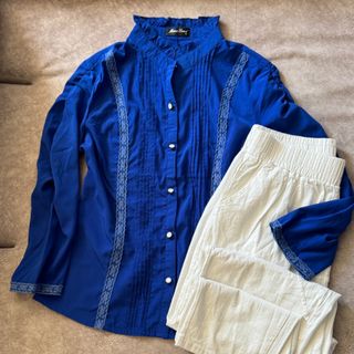 شومیز ابی کاربنی