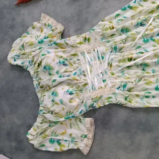 پیراهن نخی دخترانه.ساحلی