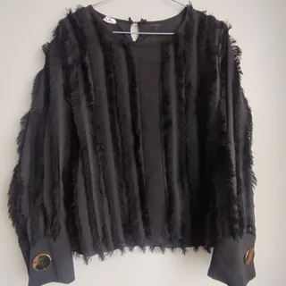 بلوز حریر ریشه ای