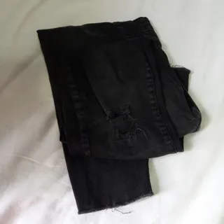 شلوار لی طوسی ذغالی