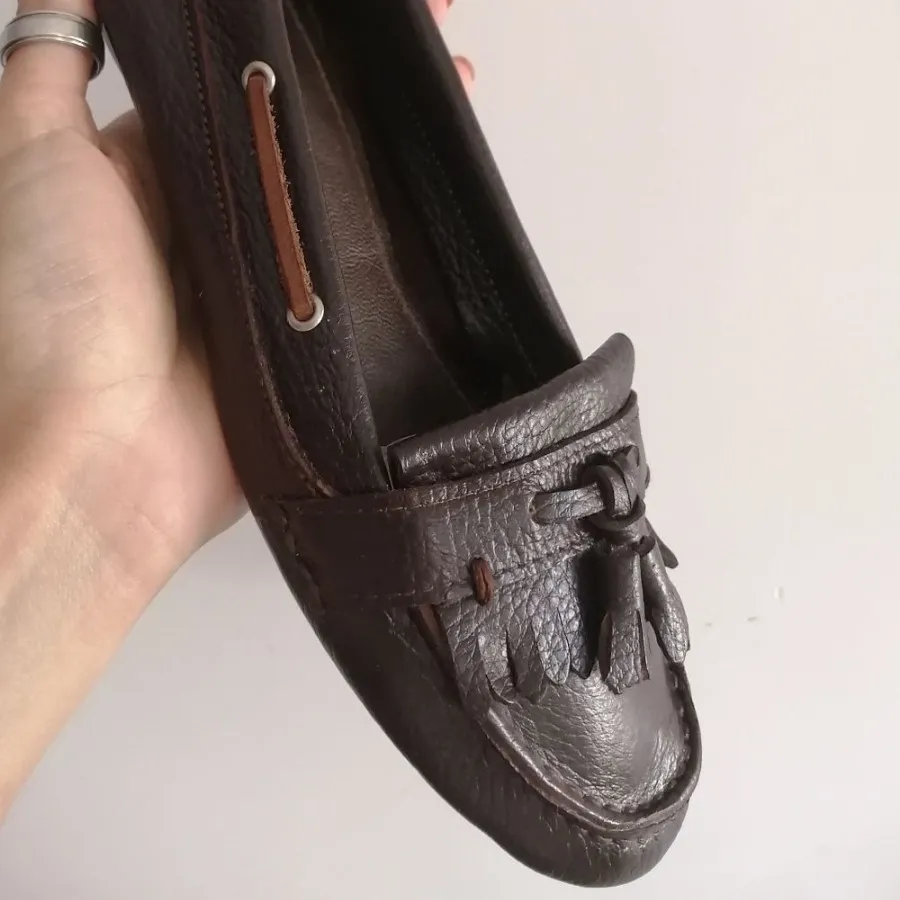 کفش کالج چرم خارجی