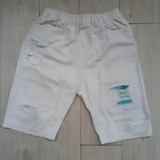 شلوارک سفید زاپ دار خارجی