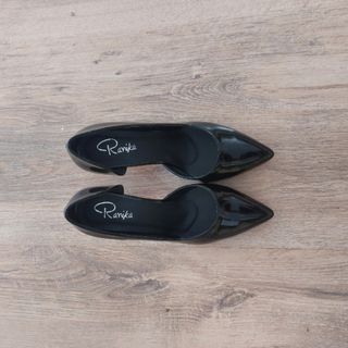 کفش پاشنه بلند ورنی مشکی