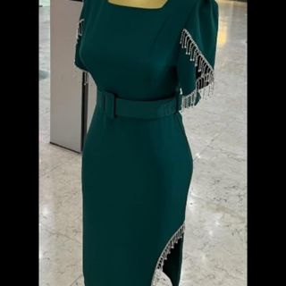 پیراهن مجلسی سبز رنگ شیک