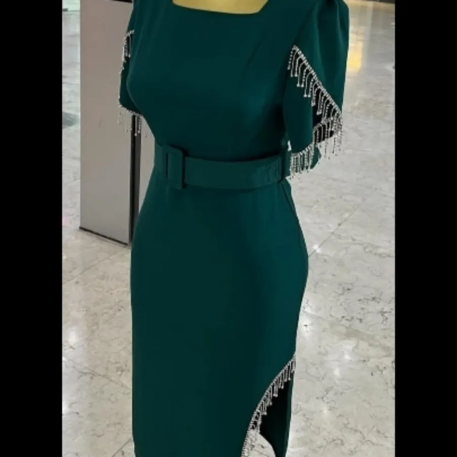 پیراهن مجلسی سبز رنگ شیک