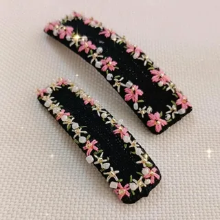 ست گیره مو گلدوزی