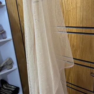 شال تور کرم رنگ توپ توپی