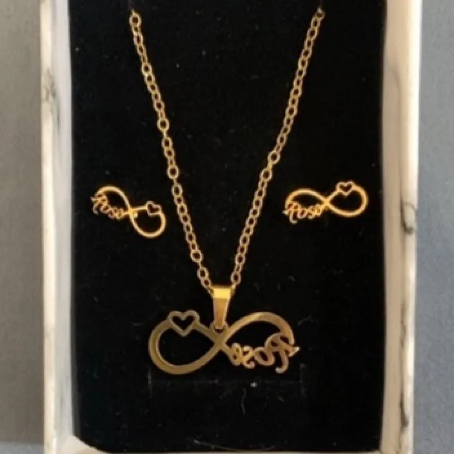 نیم ست استیل طرح بی نهایت