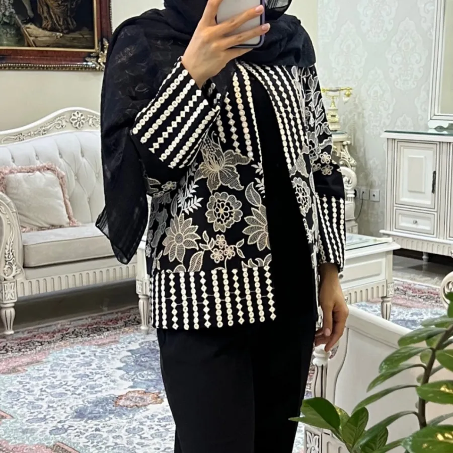 کت سوزن دوزی مشکی