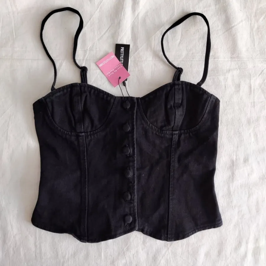 کراپ تاپ جین ذغالی