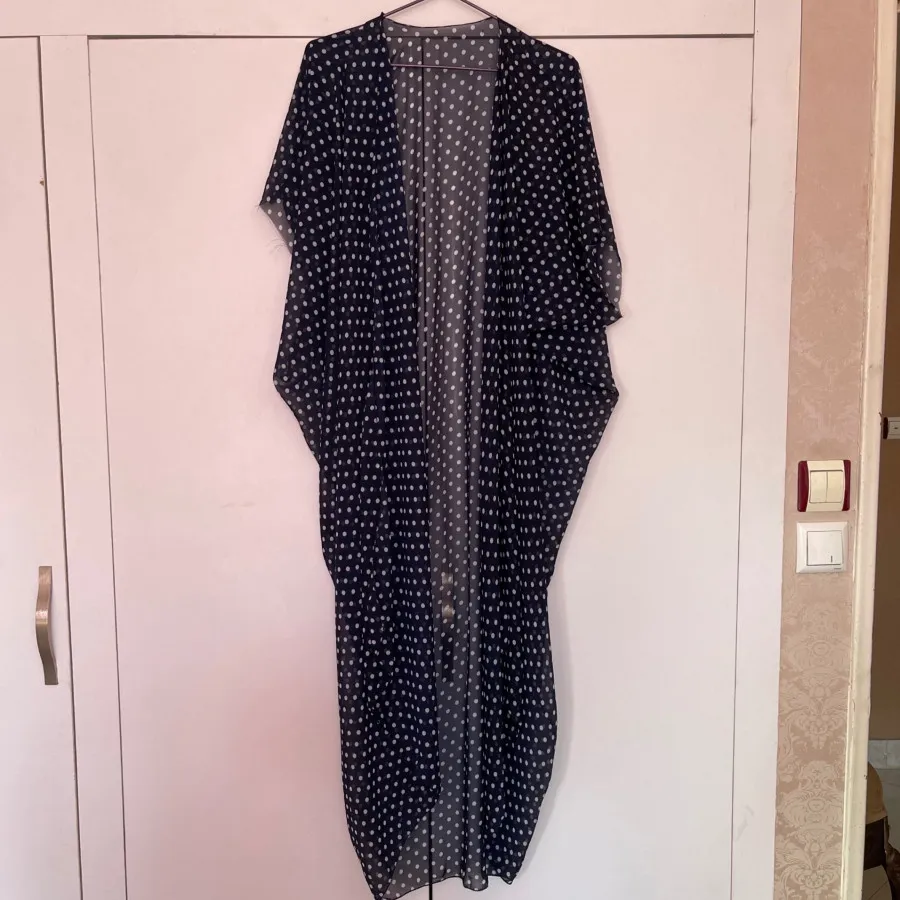 روپوش حریر خال خالی