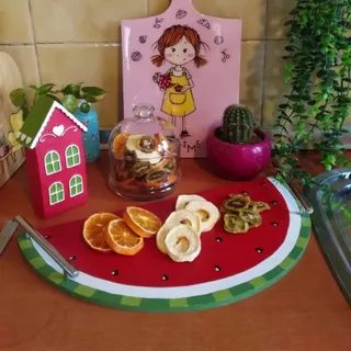 سینی چوبی طرح هندوانه