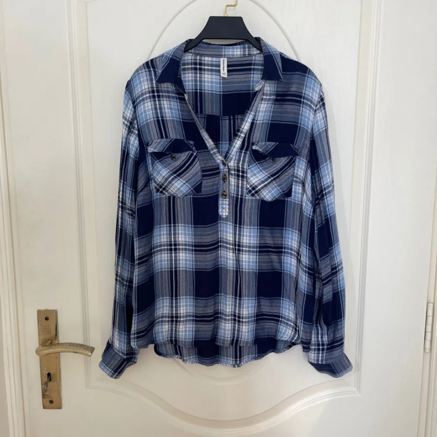 شومیز چهارخونه خارجی