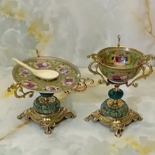 پیاله و پیش دستی. برنز