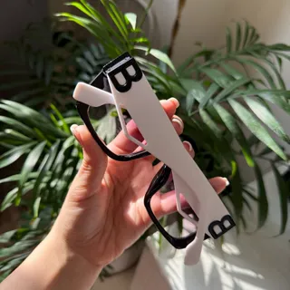 عینک بالنسیگا سفید مشکی