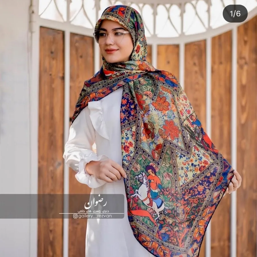 روسری کرپ نخ