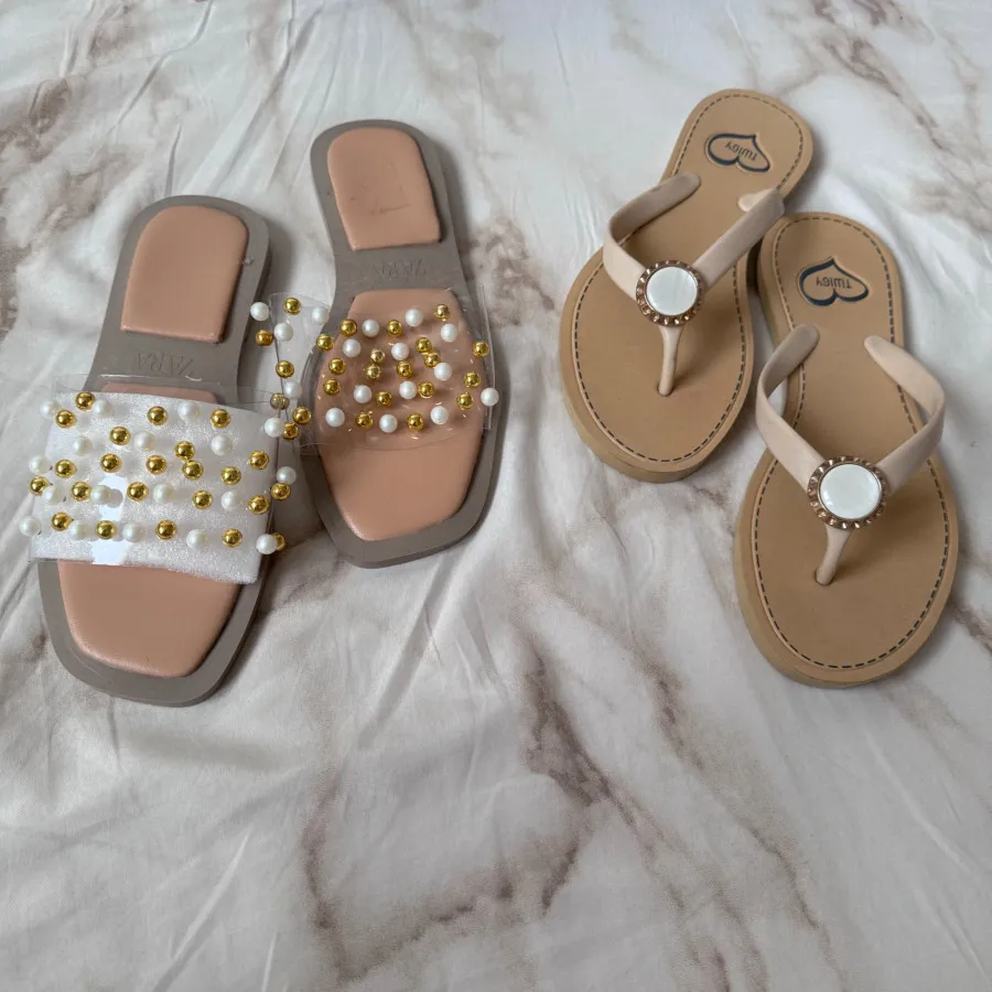 دمپایی کرم رنگ