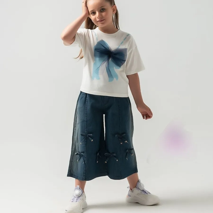 ست کراپ وشلوارواید