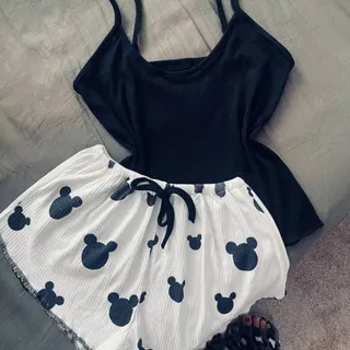 ست تاپ شلوارک فانتزی